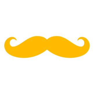Moustache Decal (Yellow)